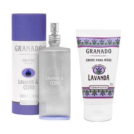 KIT GRANADO LAVANDA E CEDRO + CREME DE MÃOS